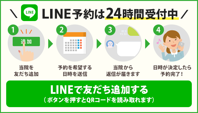 池尻マザーズ整骨院へのLINE予約は24時間受付中